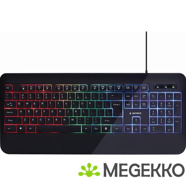 Grote foto gembird kb uml 03 toetsenbord usb qwerty amerikaans engels zwart computers en software toetsenborden