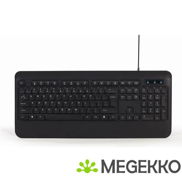 Grote foto gembird kb uml 03 toetsenbord usb qwerty amerikaans engels zwart computers en software toetsenborden