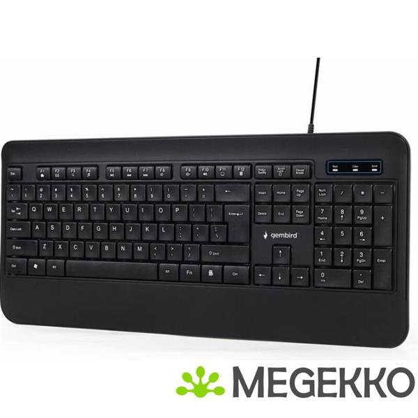 Grote foto gembird kb uml 03 toetsenbord usb qwerty amerikaans engels zwart computers en software toetsenborden