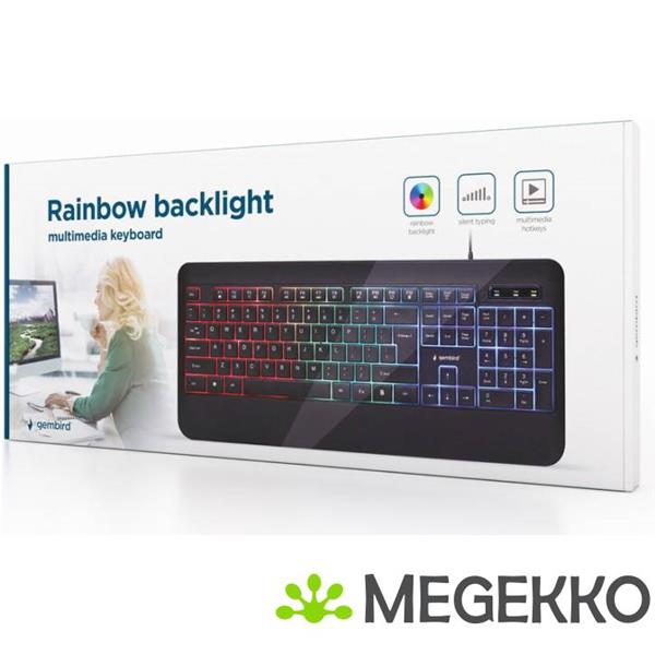 Grote foto gembird kb uml 03 toetsenbord usb qwerty amerikaans engels zwart computers en software toetsenborden