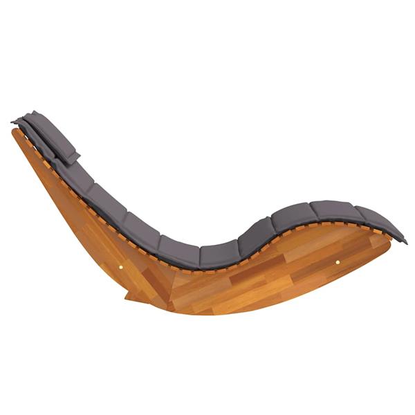 Grote foto vidaxl ligbed schommelend met kussen massief acaciahout tuin en terras tuinmeubelen