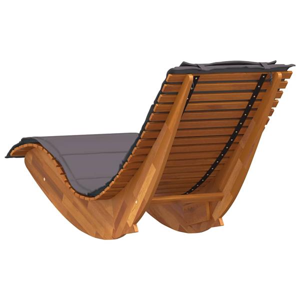Grote foto vidaxl ligbed schommelend met kussen massief acaciahout tuin en terras tuinmeubelen