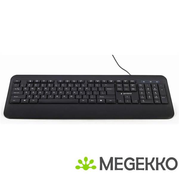 Grote foto gembird kb uml 03 toetsenbord usb qwerty amerikaans engels zwart computers en software toetsenborden