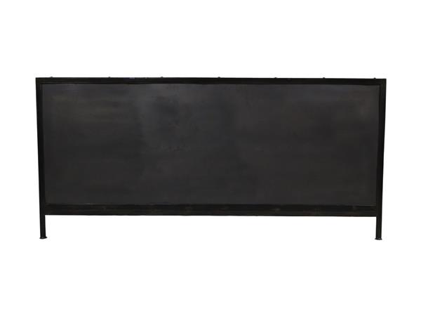 Grote foto dressoir brooklyn 150x40x70 cm grijs metaal en glas huis en inrichting eettafels