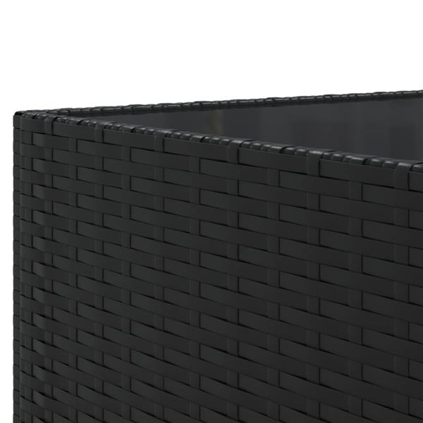 Grote foto vidaxl 5 delige loungeset met kussens poly rattan zwart tuin en terras tuinmeubelen