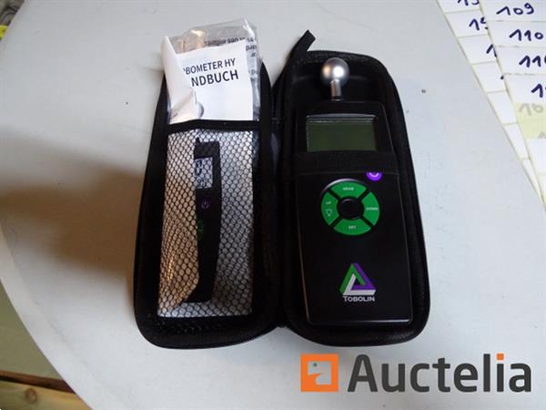 Grote foto vochtmeter met tobolin hy led display in de hoes doe het zelf en verbouw gereedschappen en machines