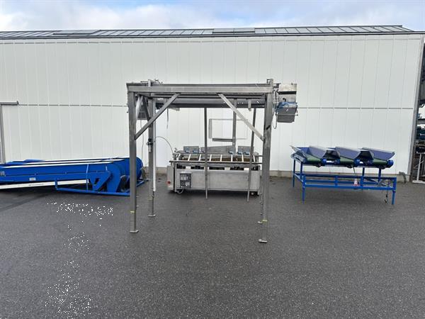 Grote foto s b cp 800 12 bp afweegmachine met frame en 3 elevatoren toevoertransportbanden agrarisch tuinbouw