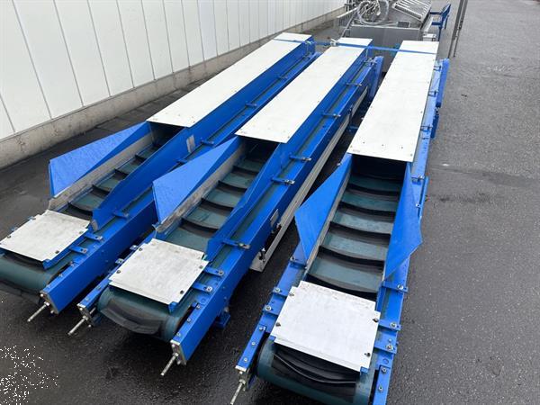 Grote foto s b cp 800 12 bp afweegmachine met frame en 3 elevatoren toevoertransportbanden agrarisch tuinbouw
