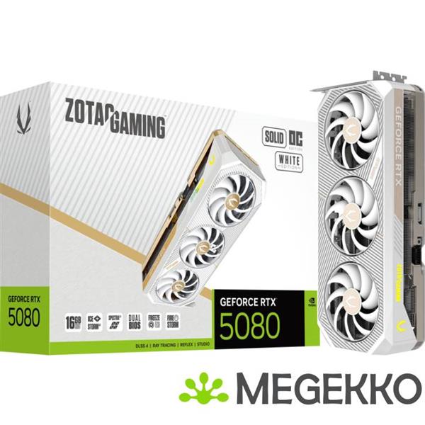 Grote foto zotac gaming geforce rtx 5080 solid oc white edition computers en software videokaarten