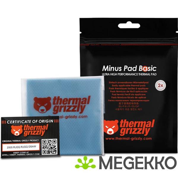 Grote foto thermal grizzly minus pad basic 100x100x0 5 mm 2 pcs computers en software overige computers en software