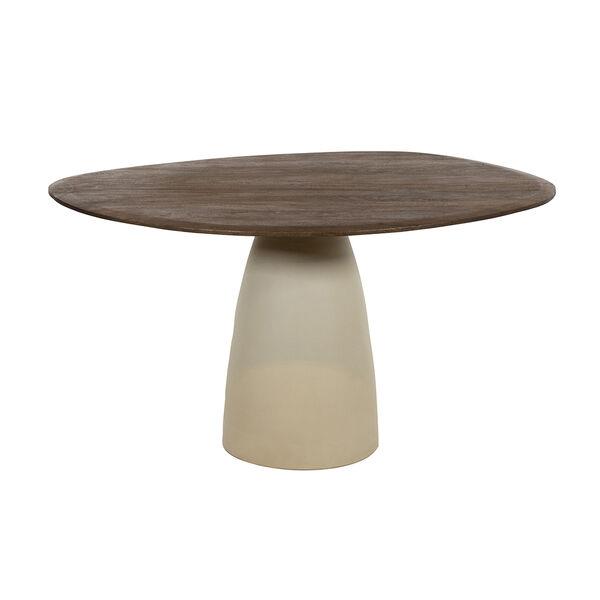 Grote foto eetkamertafel cornetto 140 cm organisch malaga brown leverbaar vanaf week 24 huis en inrichting eettafels