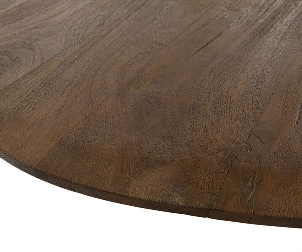 Grote foto eetkamertafel cornetto 140 cm organisch malaga brown leverbaar vanaf week 24 huis en inrichting eettafels