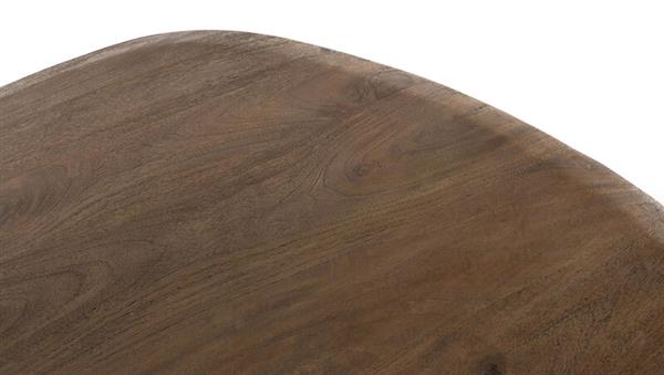 Grote foto eetkamertafel cornetto 140 cm organisch malaga brown leverbaar vanaf week 24 huis en inrichting eettafels