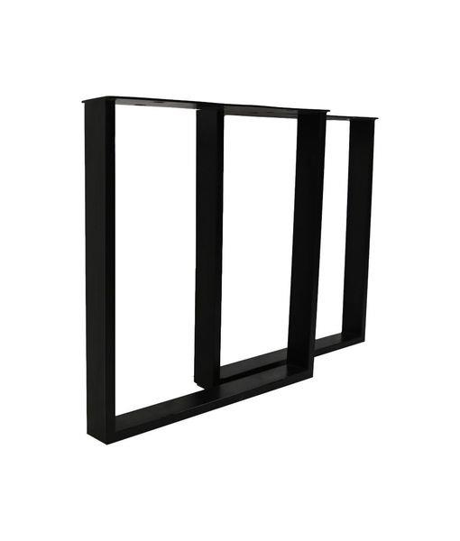 Grote foto tafelpoten u model 70x10x72 zwart metaal set van 2 huis en inrichting eettafels