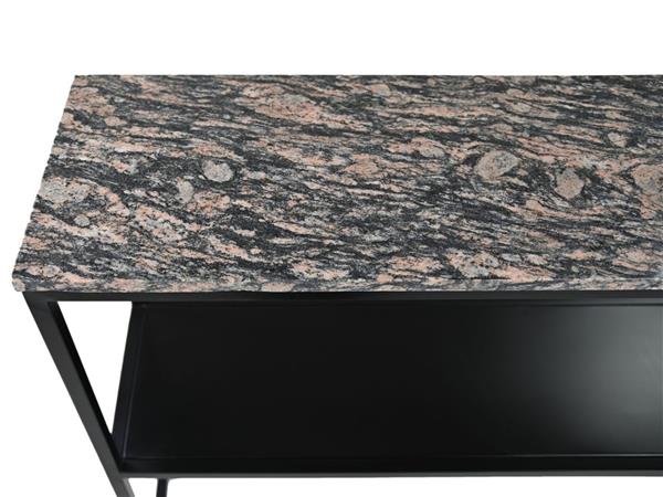 Grote foto wandtafel marseille 120x32x85 bruin zwart marmer metaal huis en inrichting eettafels