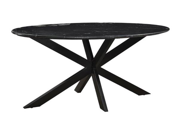 Grote foto eettafel ovaal marmer zwart 180x90x75 cm huis en inrichting eettafels