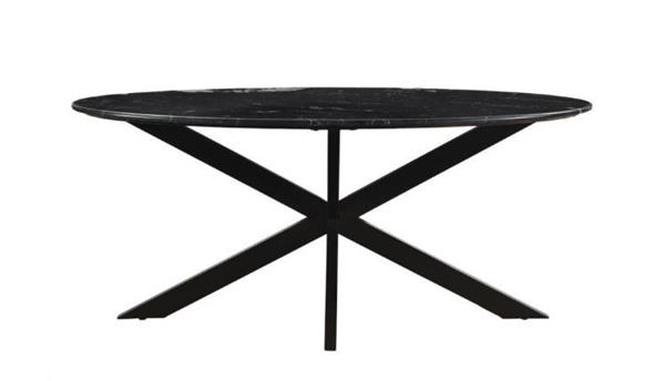 Grote foto eettafel ovaal marmer zwart 180x90x75 cm huis en inrichting eettafels