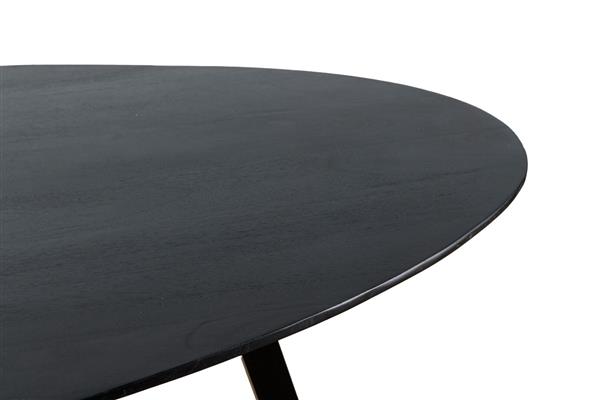 Grote foto eettafel oslo ovaal zwart acasia web leg 200x100x76 cm huis en inrichting eettafels