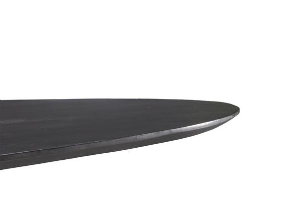 Grote foto eettafel oslo zwart rond acacia hout 120 cm huis en inrichting eettafels