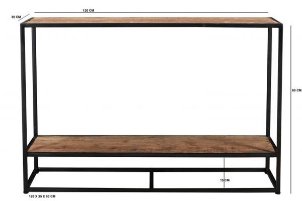 Grote foto sidetable dakota 120x35x80 cm huis en inrichting eettafels