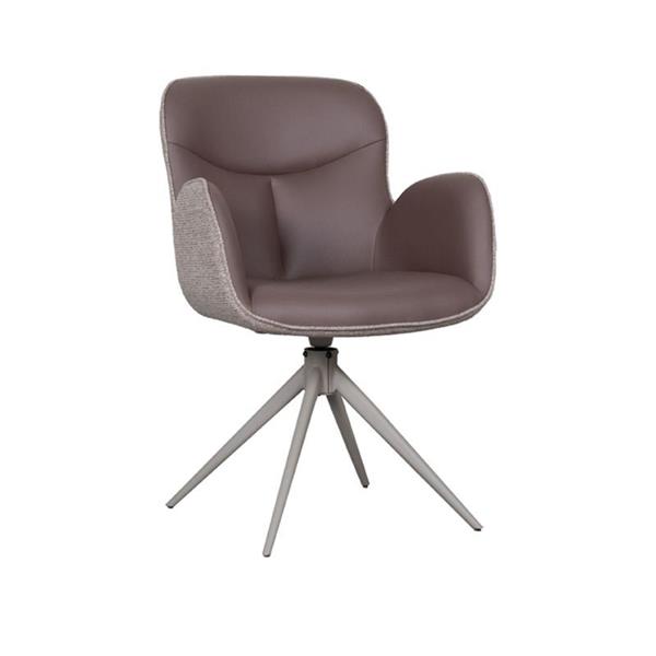Grote foto eetkamerstoel lasse 60x65x90 cm bruin microvezel taupe canyon taupe metaal leverbaar in week 20 huis en inrichting stoelen