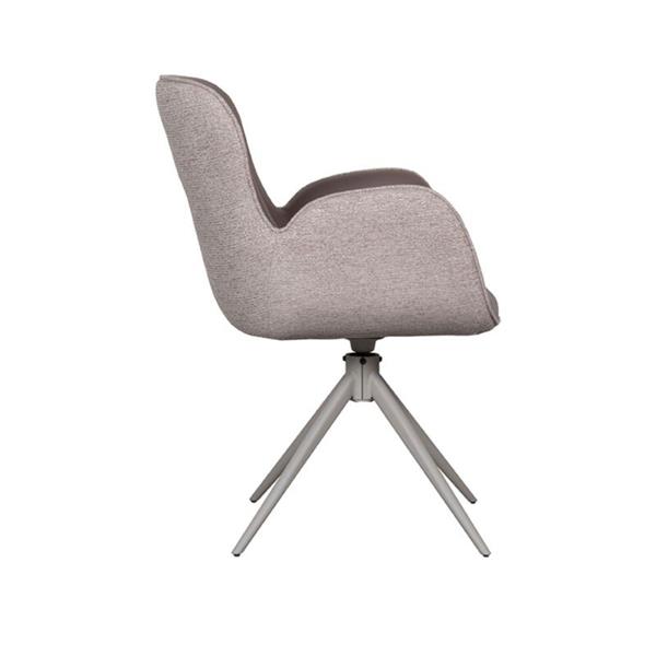 Grote foto eetkamerstoel lasse 60x65x90 cm bruin microvezel taupe canyon taupe metaal leverbaar in week 20 huis en inrichting stoelen