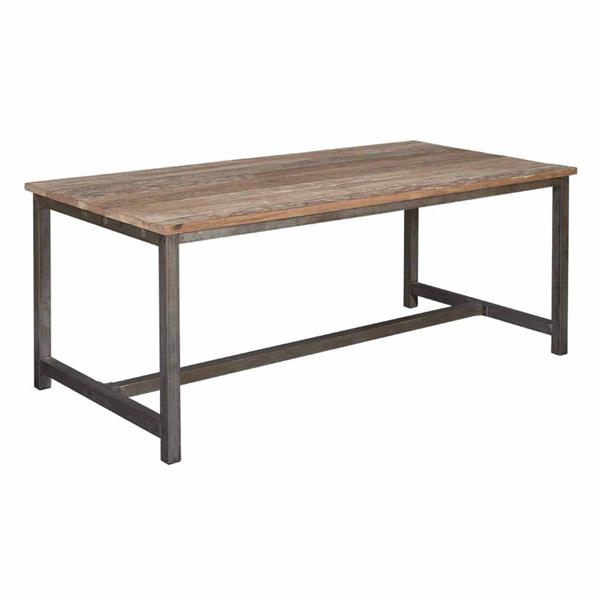 Grote foto eettafel venetie 140 cm gerecycled teakhout huis en inrichting eettafels
