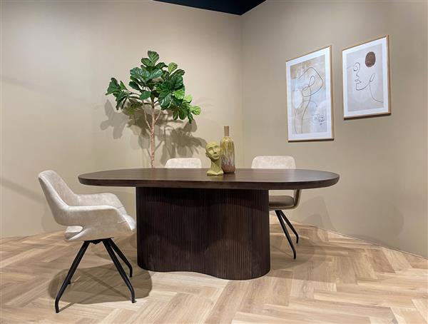 Grote foto eetkamerstoel capp beige velvet draaibaar bestseller huis en inrichting stoelen
