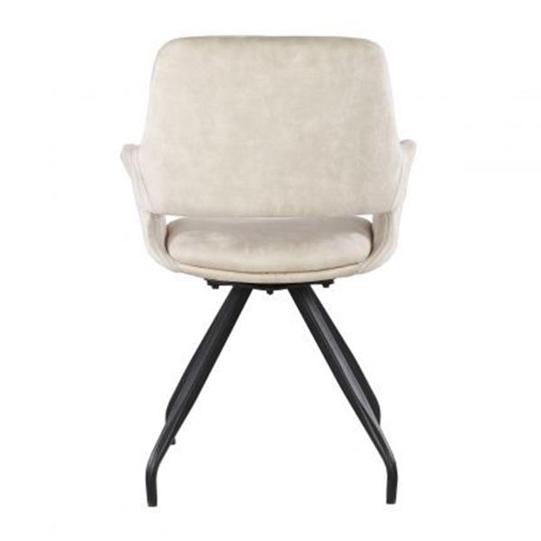 Grote foto eetkamerstoel capp beige velvet draaibaar bestseller huis en inrichting stoelen