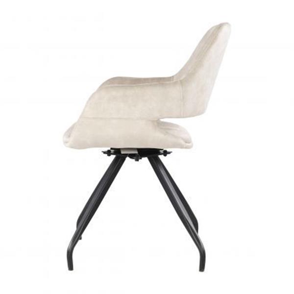 Grote foto eetkamerstoel capp beige velvet draaibaar bestseller huis en inrichting stoelen