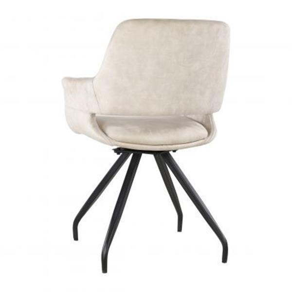 Grote foto eetkamerstoel capp beige velvet draaibaar bestseller huis en inrichting stoelen