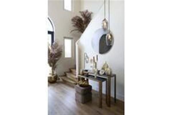 Grote foto wandtafel set van 2 brons smoke glas huis en inrichting eettafels