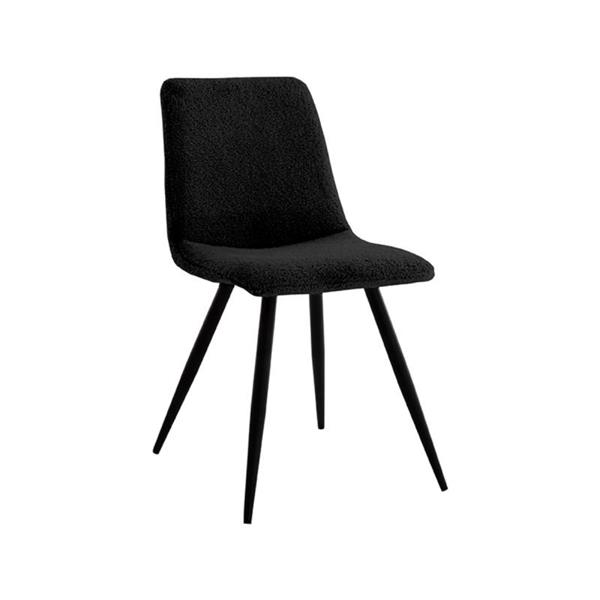 Grote foto eetkamerstoel jep 45x56x85 cm zwart teddy zwart metaal huis en inrichting stoelen