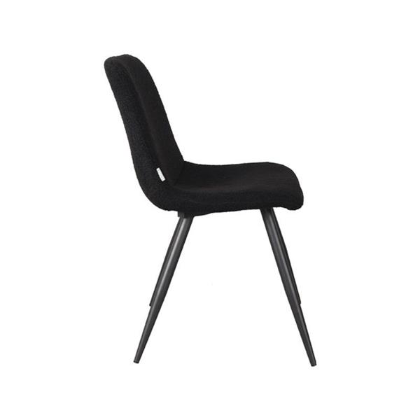 Grote foto eetkamerstoel jep 45x56x85 cm zwart teddy zwart metaal huis en inrichting stoelen