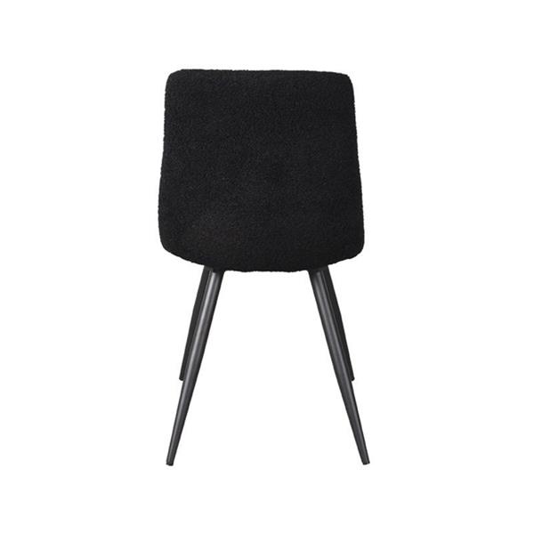 Grote foto eetkamerstoel jep 45x56x85 cm zwart teddy zwart metaal huis en inrichting stoelen