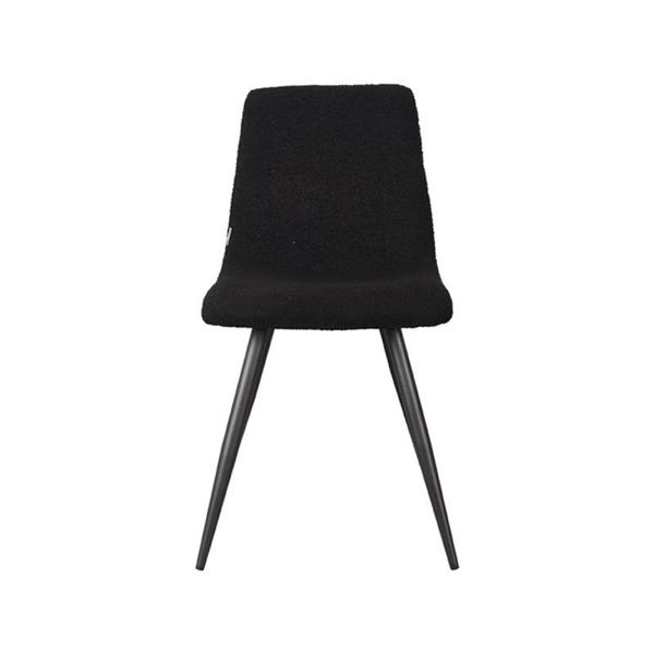 Grote foto eetkamerstoel jep 45x56x85 cm zwart teddy zwart metaal huis en inrichting stoelen