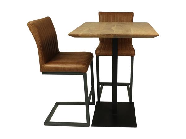 Grote foto bartafel zelhem swiss edge 75x75x106 cm naturel acaciahout huis en inrichting eettafels