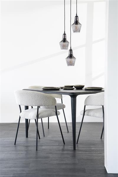 Grote foto eettafel jiska zwart mangohout verkrijgbaar in 3 maten huis en inrichting eettafels