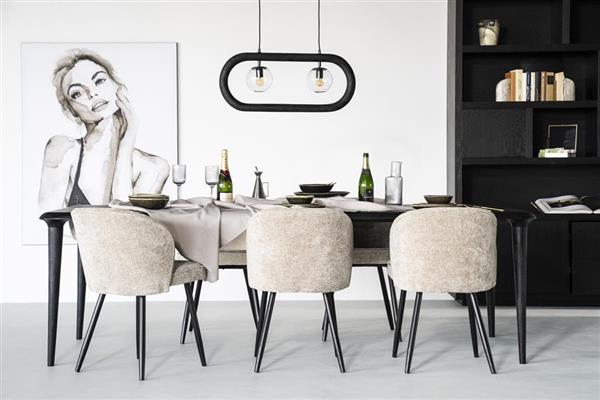 Grote foto eettafel jiska zwart mangohout verkrijgbaar in 3 maten huis en inrichting eettafels