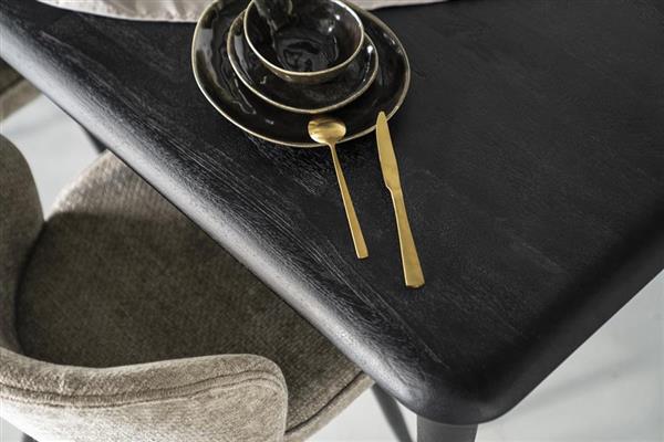 Grote foto eettafel jiska zwart mangohout verkrijgbaar in 3 maten huis en inrichting eettafels