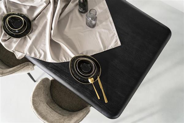 Grote foto eettafel jiska zwart mangohout verkrijgbaar in 3 maten huis en inrichting eettafels