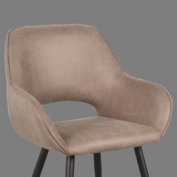 Grote foto eetkamerstoel fer 58x57x87 cm micro suede taupe huis en inrichting stoelen
