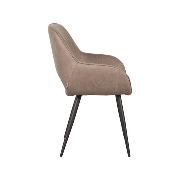 Grote foto eetkamerstoel fer 58x57x87 cm micro suede taupe huis en inrichting stoelen