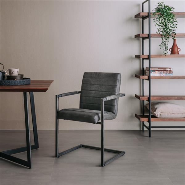 Grote foto eetkamerstoel rocca bull anthracite huis en inrichting stoelen