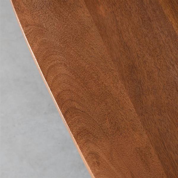 Grote foto eettafel rosie 260x110x76 cm nature smooth mangohout zwart metaal huis en inrichting eettafels