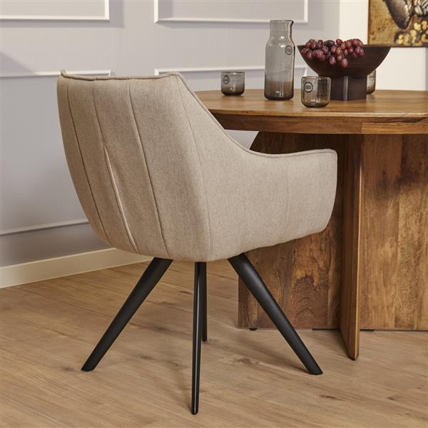 Grote foto eetkamerstoel luca taupe huis en inrichting stoelen