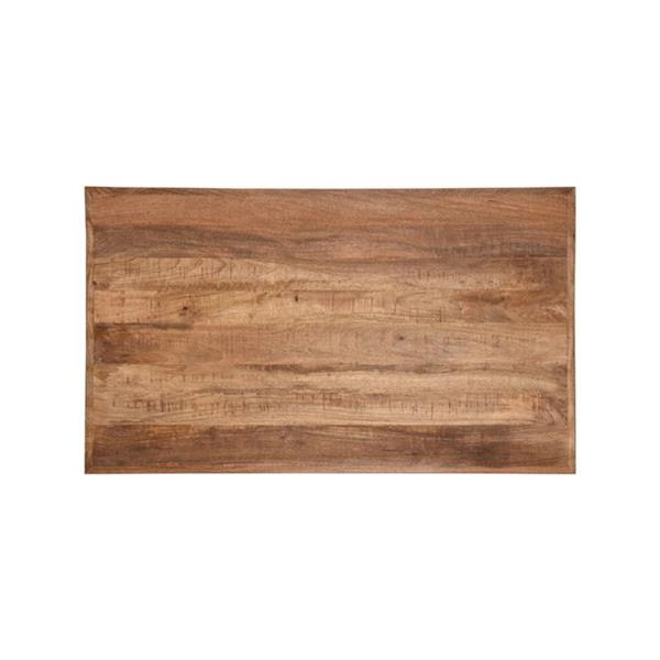 Grote foto restauranttafel blad 120x70 cm rough mangohout l zwart metaal leverbaar vanaf week 29 18 juli huis en inrichting eettafels