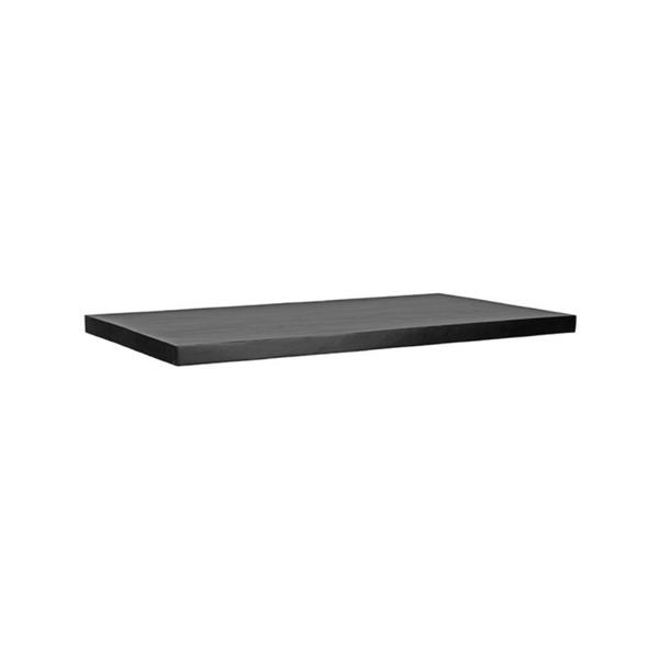 Grote foto restauranttafel blad 120x70 cm zwart mangohout l zwart metaal huis en inrichting eettafels