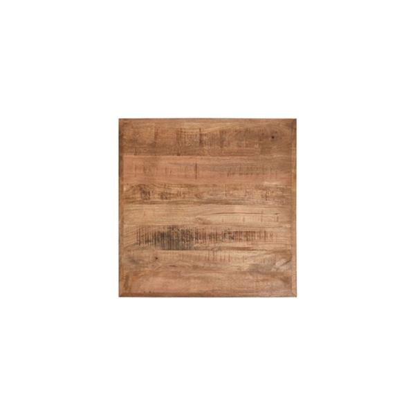 Grote foto restauranttafel blad 70x70 cm mangohout zwart metaal huis en inrichting eettafels