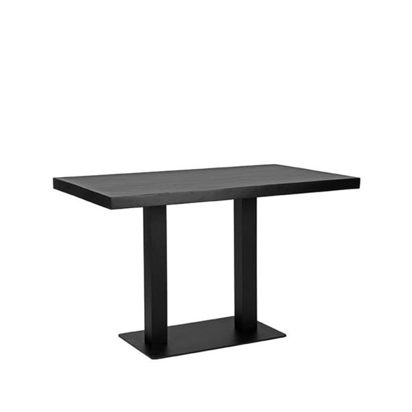 Grote foto restauranttafel louisiana 120x70x78 cm zwart mangohout huis en inrichting eettafels